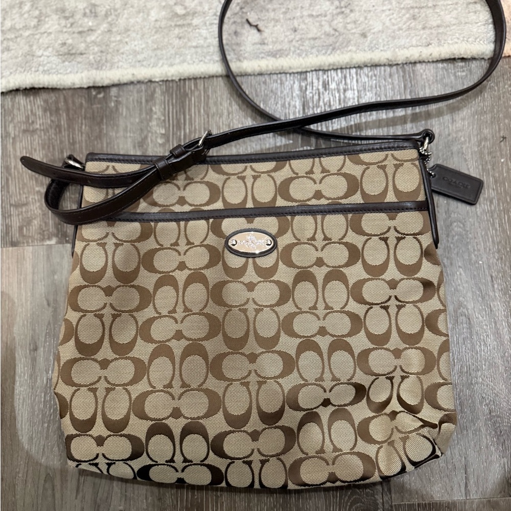 Coach Brown Signature Crossbody Bag
